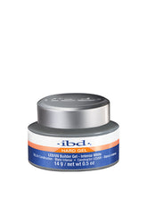 A capped 0.5 ounce grey plastic tub of ibd Hard Gel LED/UV Intense White facing forward featuring its product label